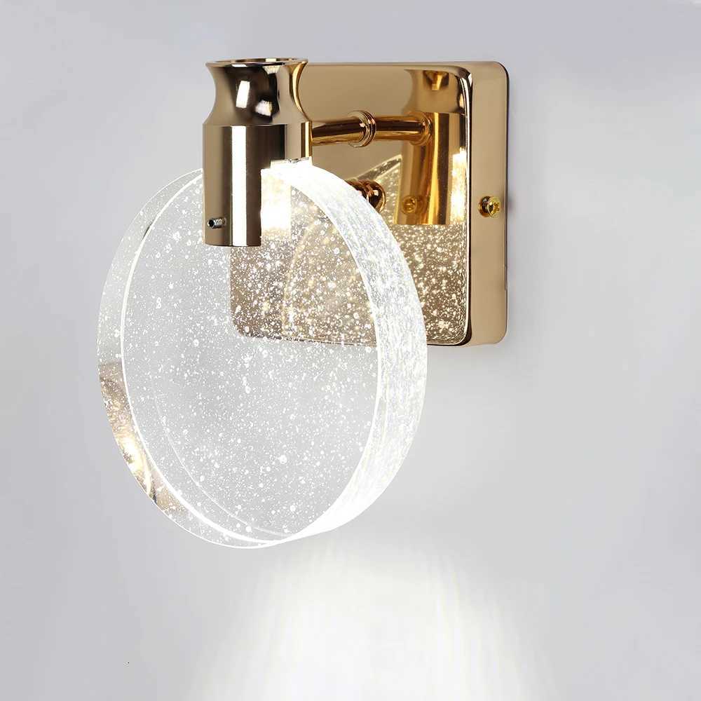 Modern Crystal Interior LED Wall Light Sconces Lamp AC 85-265V Gold Silver Indoor Home Decor Items Room Decoration LED Wall Lamp M251118