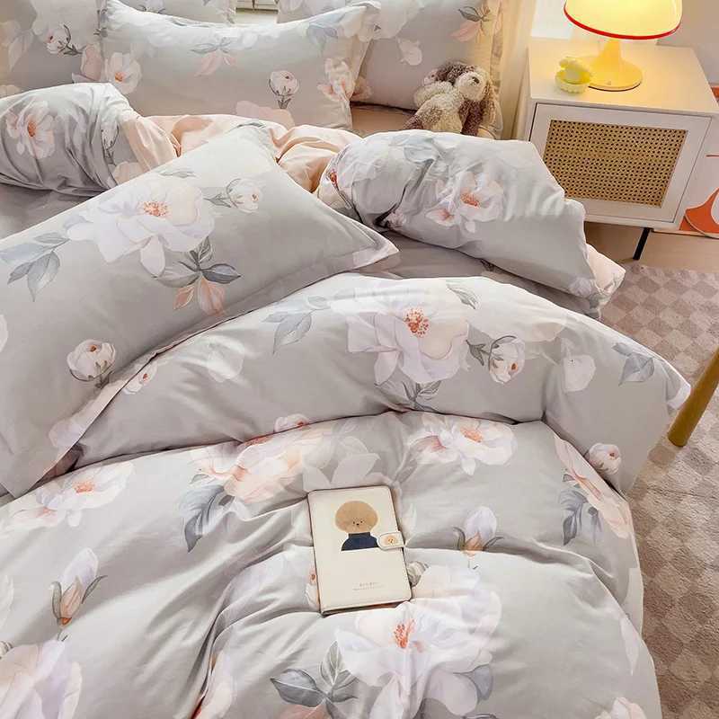 100 Cotton Bedding Set Duvet Cover Set 1 Quilt Cover 2 cases No Sheet- Ultra Soft Breathable HypoallergenicM251118