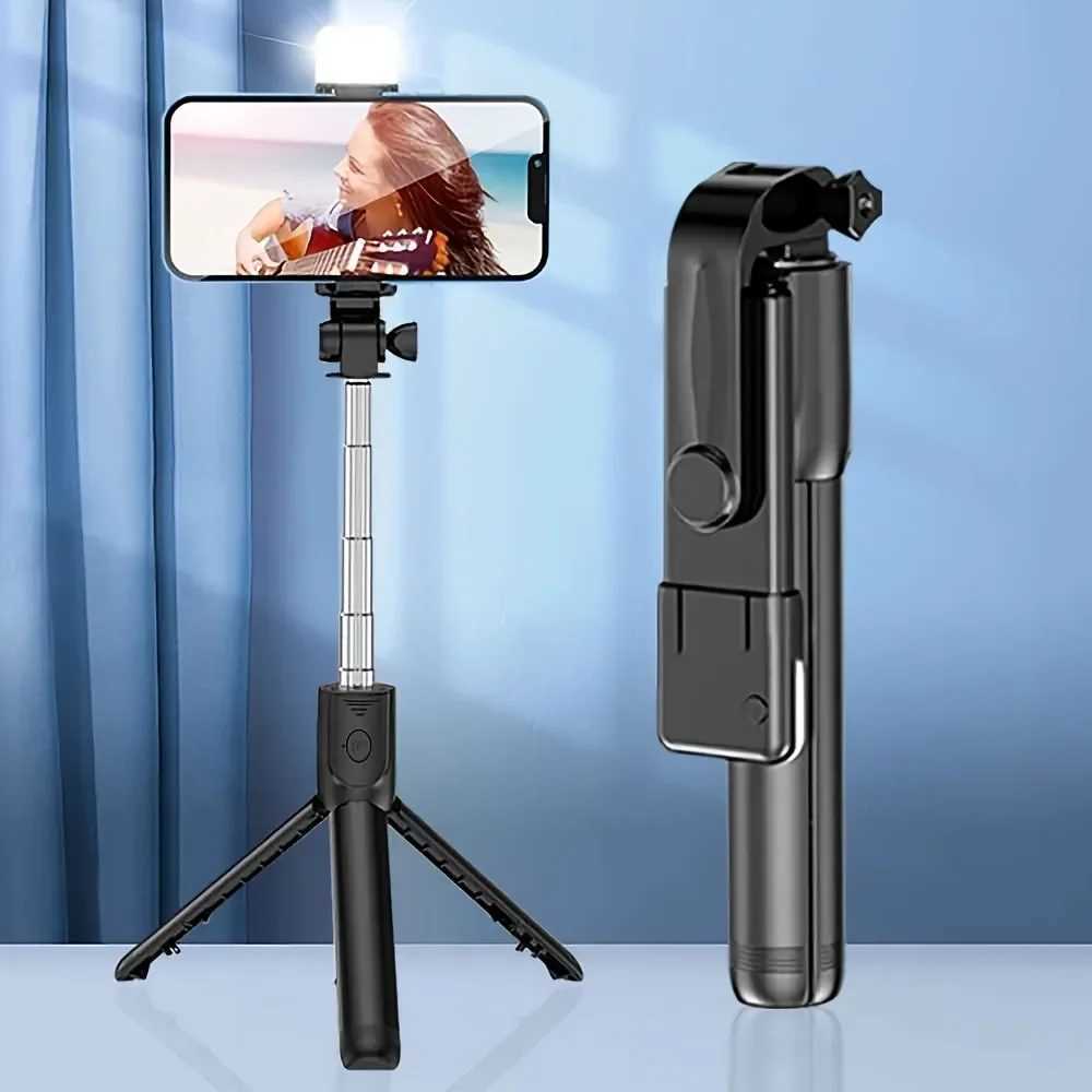 Portable wireless selfie stick for smartphones 28 inch tripod with remote folding stand used for Vlog shooting and recording Z250418