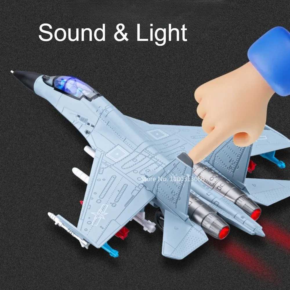 181 Alloy Diecast J-16 Multirole Fighters Miniature Models Toys with Pull Back Light Sound Airplanes for Boys Collection Gifts C251118