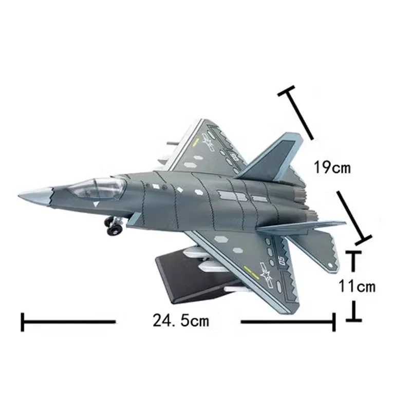 172 Creative Military Series Building Blocks Chinese J35 Stealth Fighter Jet Model Home Decor Toys For Boys Christmas Gifts C251118