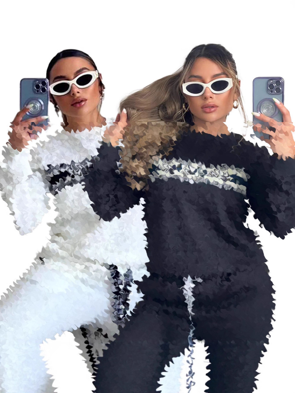 Womens tracksuits casual thicken Jackets Pants set designer Ladies Hoodies and Sweatpant Sporting sweatshirt loose two piece set