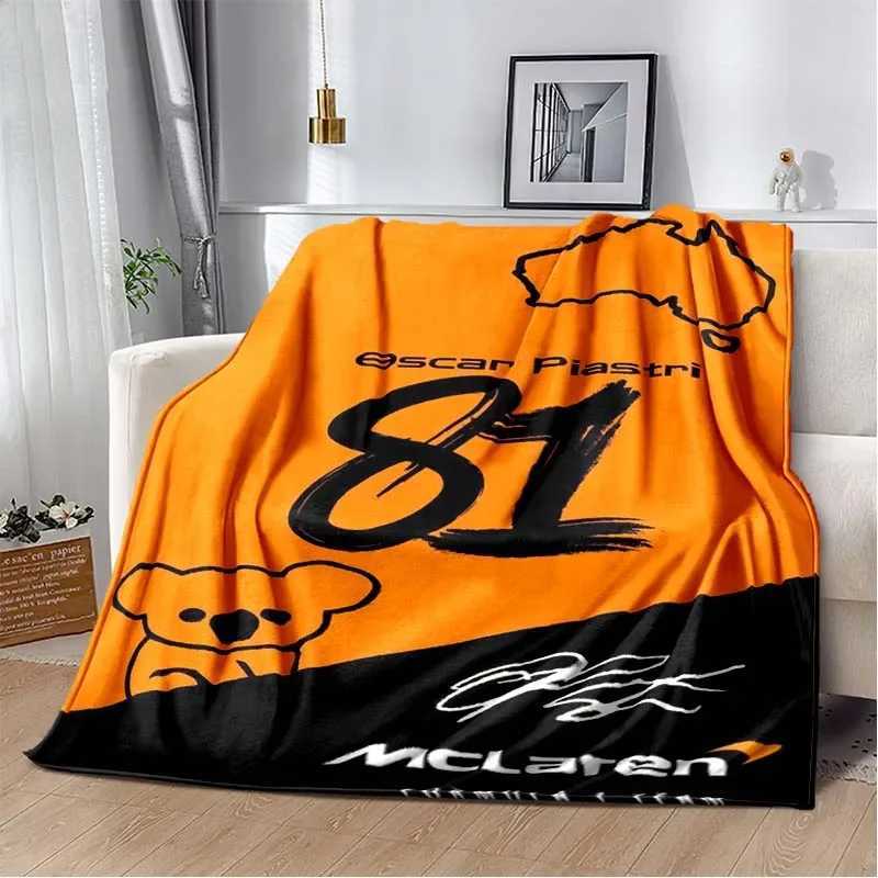 Fashion sports car F1 racing M-McLaren blanket flannel hotel closes portable soft blanket all season sofa bed blanket gift Y250417