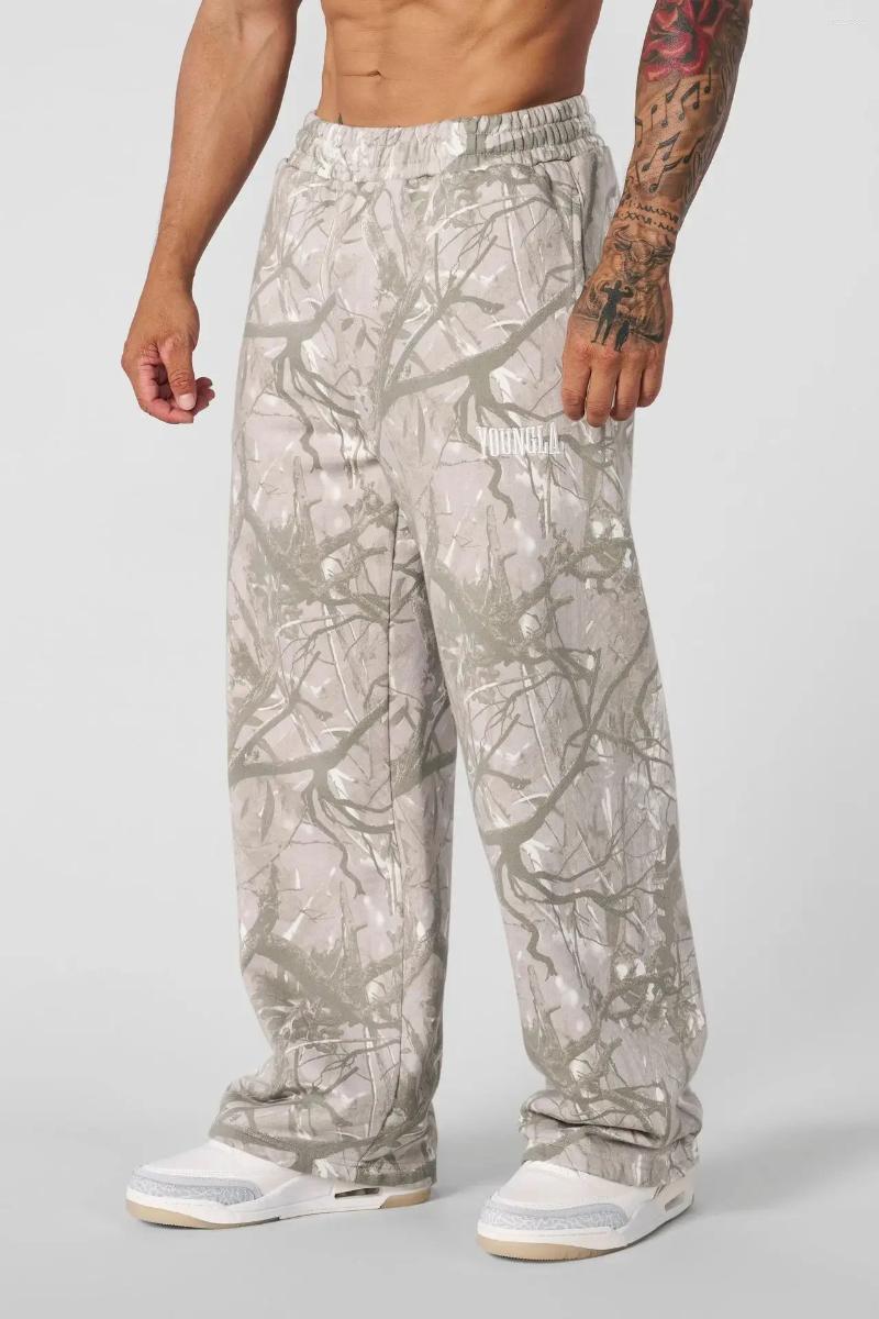 Men's Pants 2025 Man American Trendy Designer Sweatpants Joggers Digital Camouflage Print Wide-leg Casual Hip-hop Street Fashionable casual trous