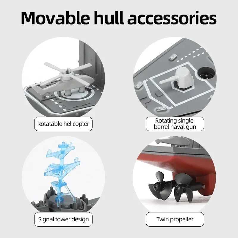 Mini Rc Boat 24G Simulation Military Aircraft Carrier Collection Model Remote Control Ship Warship Battleship Toy for Boys Gift C251118
