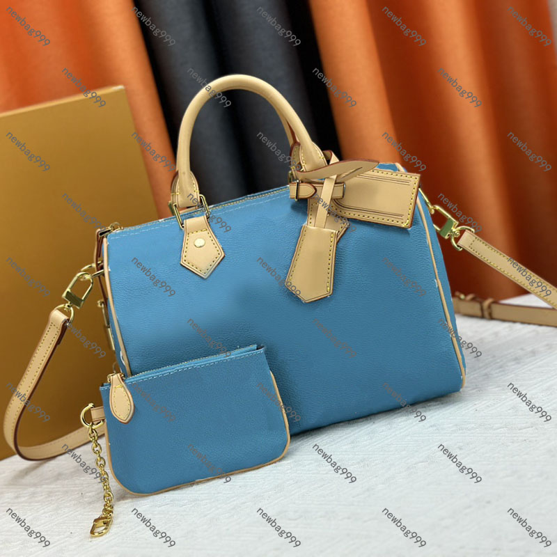 Designer P9 Speedies 25 30 Bag Pillow Tote Handbag Women Shoulder Bag Blue Travel Duffle Purse Crossbody Bag Men Luxury Leather Hobo Tote Hand bag M24424