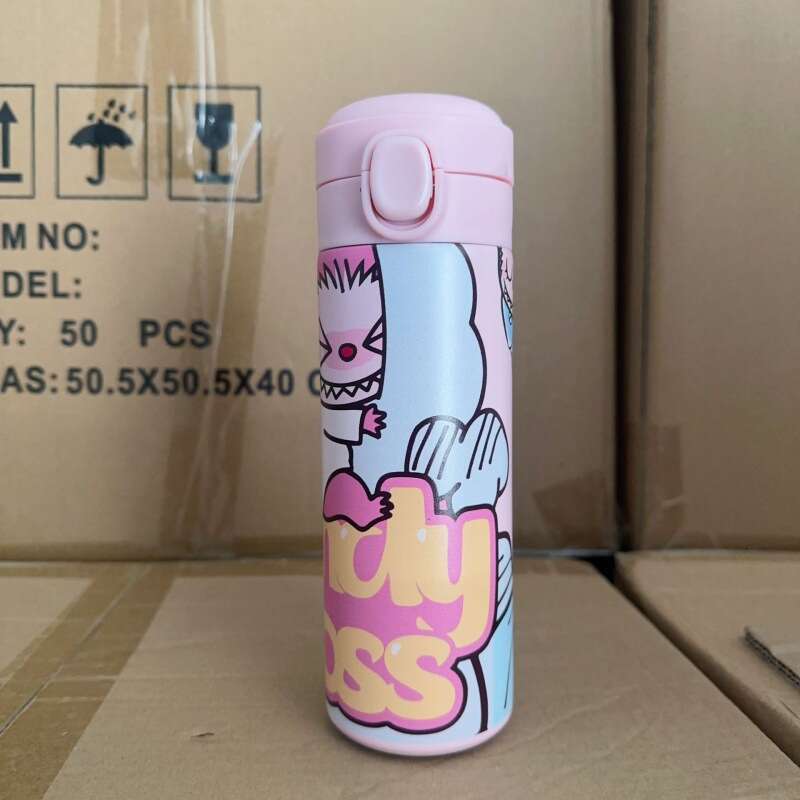 Cute Labubu Pea Stainless Steel Insulated Student Lightweight Drinking Cartoon Large Capacity Bouncing Cup 8ef8 040