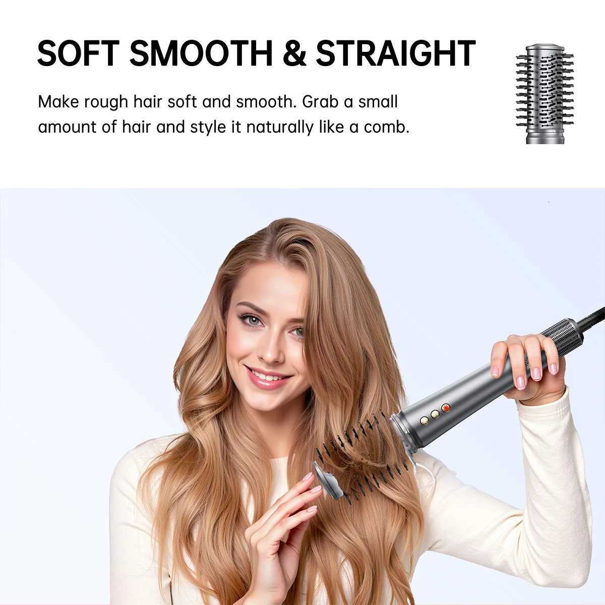 5 in 1 Hair DryerMulti Styling ToolStraightener 32mm Curling 300 Million Negative Ions Hair Care 1-3 Mins Quick Drying GiftsT251118