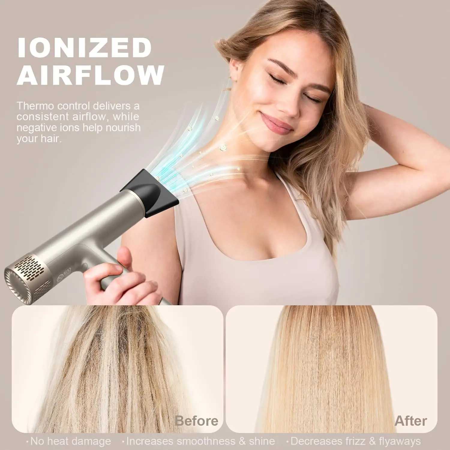 Multifunctional Low Noise Professional Salon Ion Hair Dryer BLDC 110000 Rpm High Speed Blow Dryer for Household Hotel Travel UseT251118