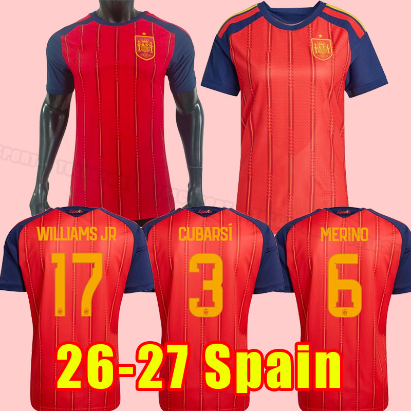 2026 spain soccer jersey Espana ANSU FATI ASENSIO MORATA FERRAN KOKE GAVI AZPILICUETA C.SOLER 26 27 WORLD RAMOS CUP football shirts men kit fans Player VERSION women