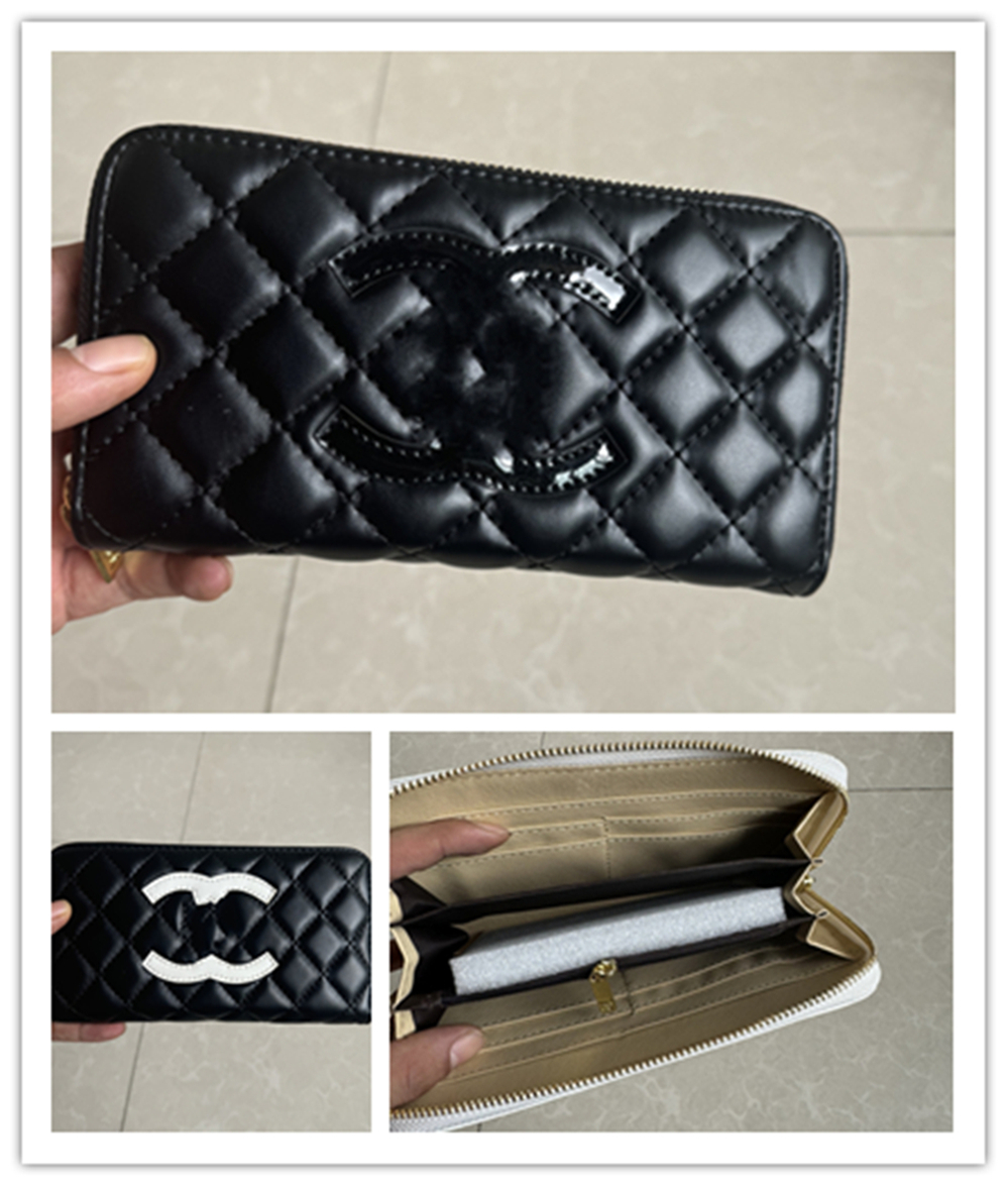 New Designer Wallet Luxury Women Purse Letters Wallets Credit Card Ladies Plaid Money Clutch Bags zipper Wallet Long style Holders Coin Purse Shows Card Case Holders