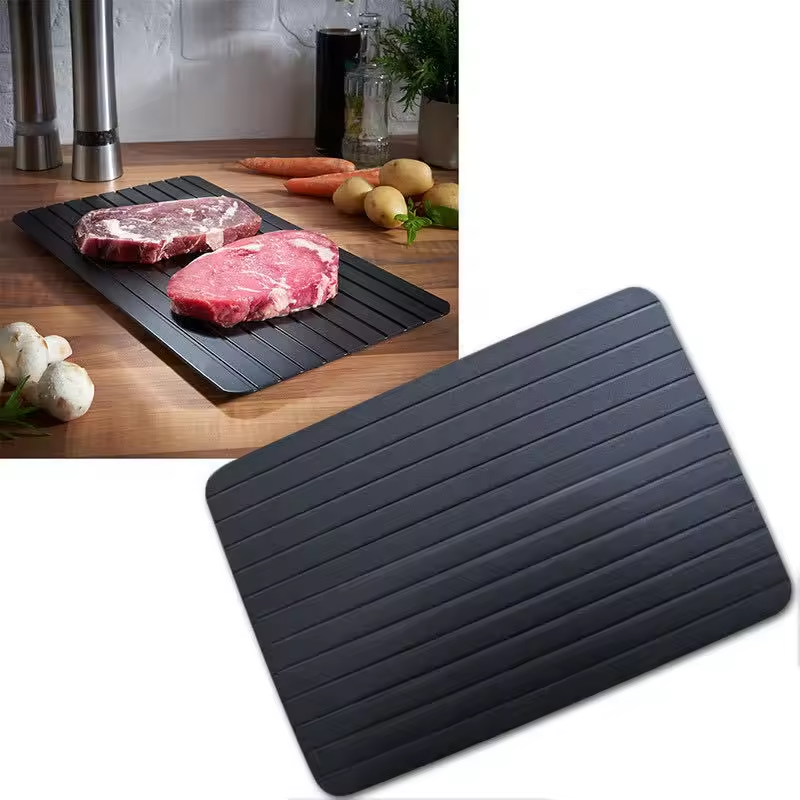 Aluminum Alloy Fast Tray Quick Thawing Cold Steak Fish Fruit Meat Food Defrosting Board Household Kitchen Tools