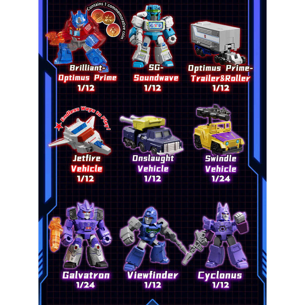 BLOKEES Transformers Defender Version 05 Mini Action Figures Gift Toys Complete Set