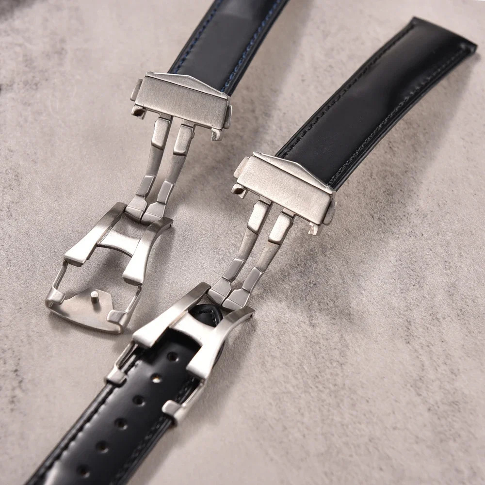 Quick Release For Omega 300 Smooth Surface Leather Watch Strap 19mm 20mm 21mm 22mm Band Multi-Color Options 251106