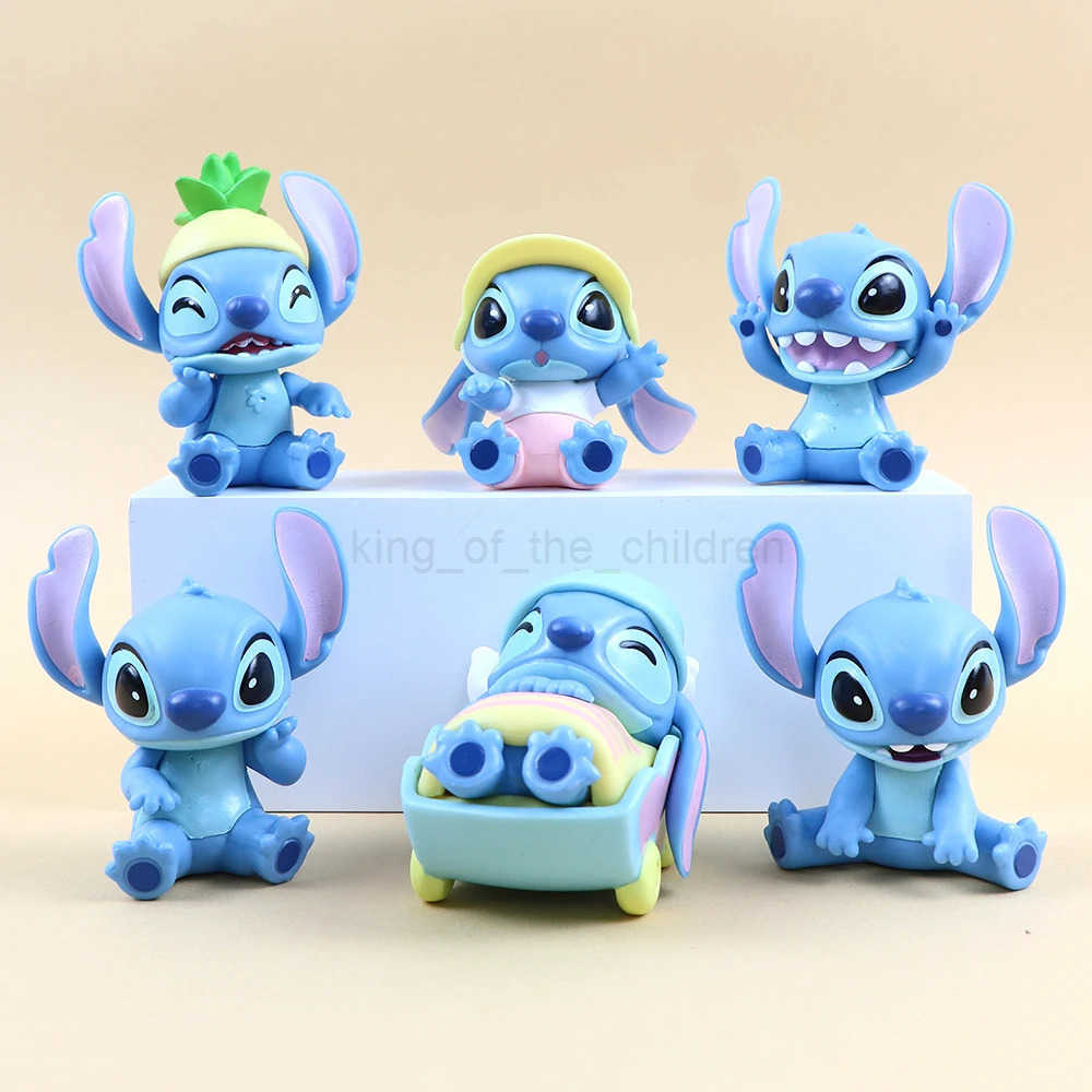 Disney Stitch Figure Blind Box Kawaii Stich Anime Cartoon Car Cake Room Decoration Model Doll Action Figure Kids Toy Girl Birthday Gift W20250418