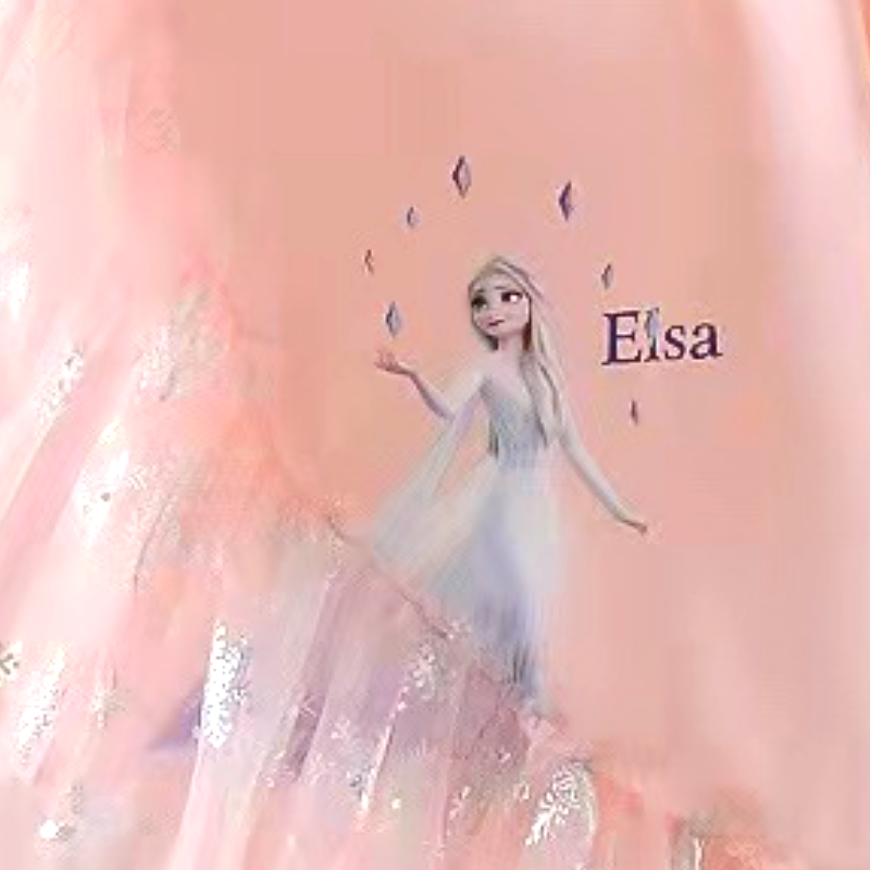 Disney Girls Designer Formal Dress Birthday Dress Beach Dress Holiday Dress Baby Girls Elsa Dress Children's Frozen Short Sleeve Elsa Princess Li