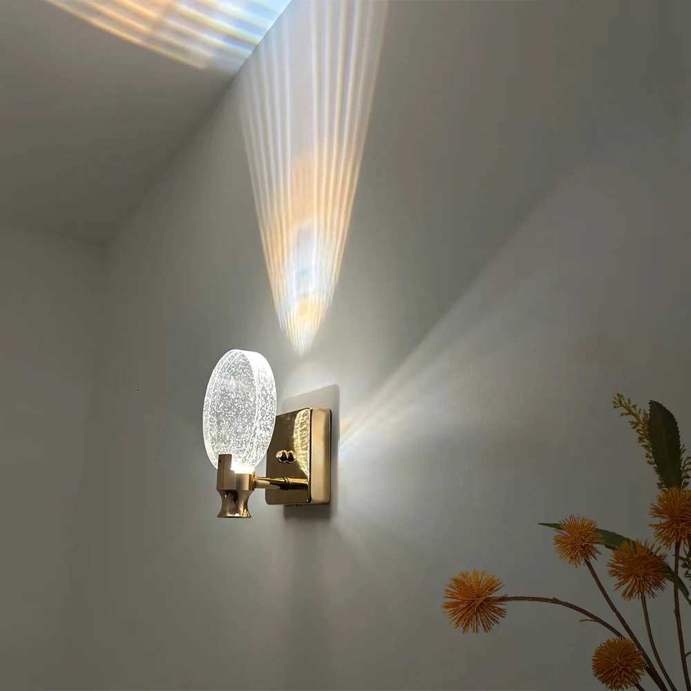 Modern Crystal Interior LED Wall Light Sconces Lamp AC 85-265V Gold Silver Indoor Home Decor Items Room Decoration LED Wall Lamp M251118