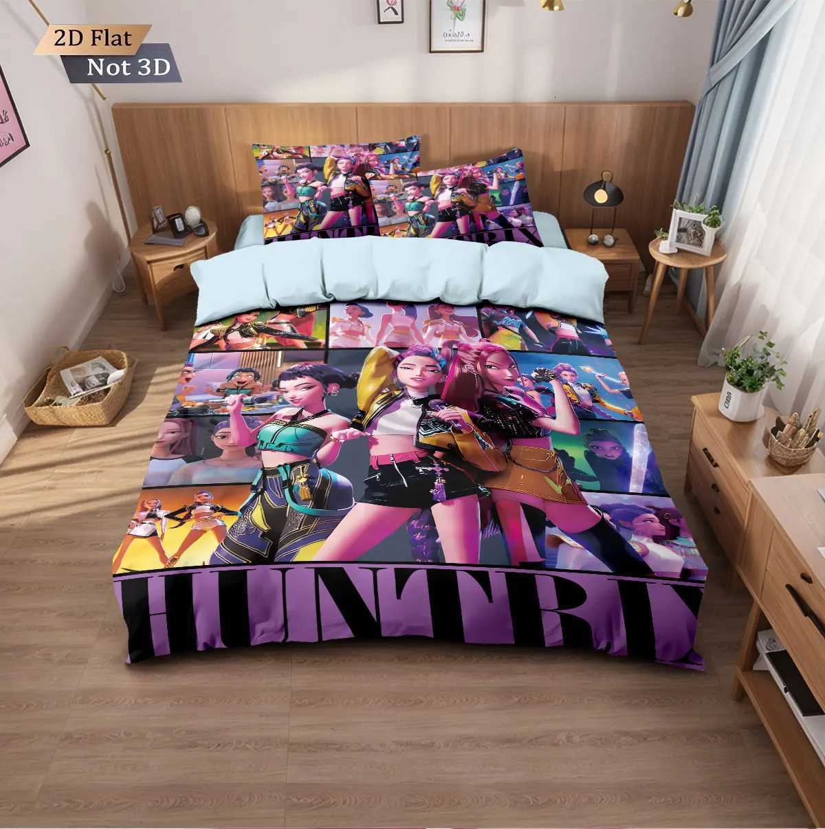 3pcs kpop Devil Girl Group Print coreless Bedding Set Multi Size Bedrooms Dormitory duvet Cover Soft Machine WashableM251118