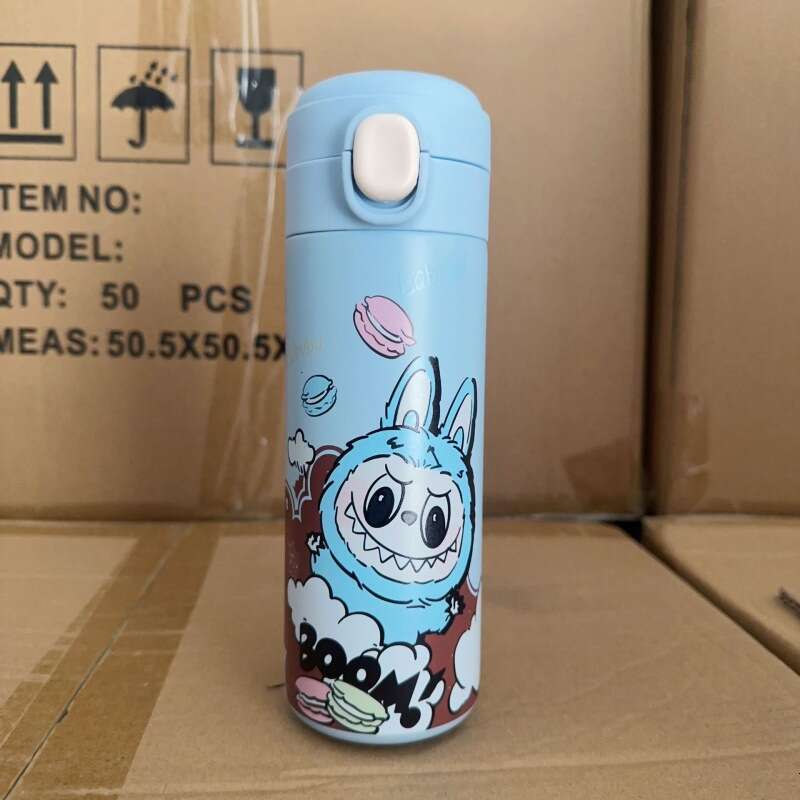 Cute Labubu Pea Stainless Steel Insulated Student Lightweight Drinking Cartoon Large Capacity Bouncing Cup 8ef8 040