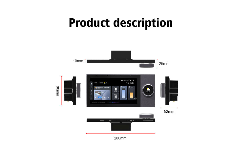 Compact Anjielo Music System with 32GB Storage & HD Display for Home Audio Playback and Support 6 Language