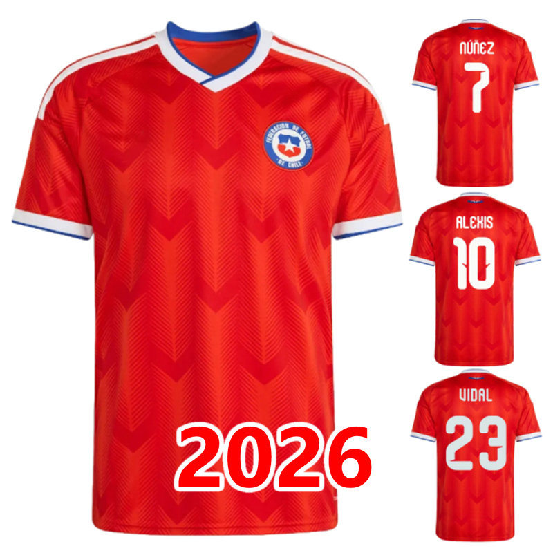 2025 Chile Soccer Jerseys chilean 25 26 home away CH.ARANGUIZ Alexis BRERETON DIZA Vidal Vargas football shirt Medel maillots Pinares camiseta de futbol men kids S-4XL