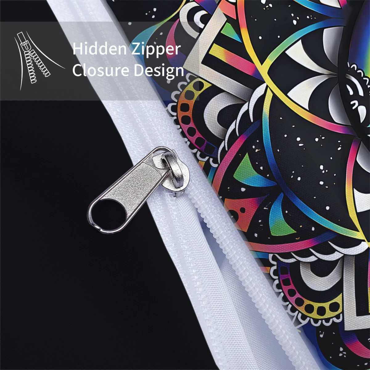 3-piece down duvet cover set with skull flower pattern print 1 duvet cover2 cases no core Halloween themed bedding setM251118