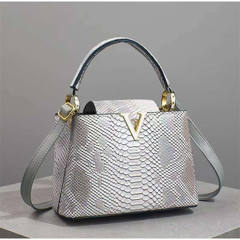 womens snake print v letter handbag designer hot exquisite colorful crossbody high quality ladies leather shoulder bag