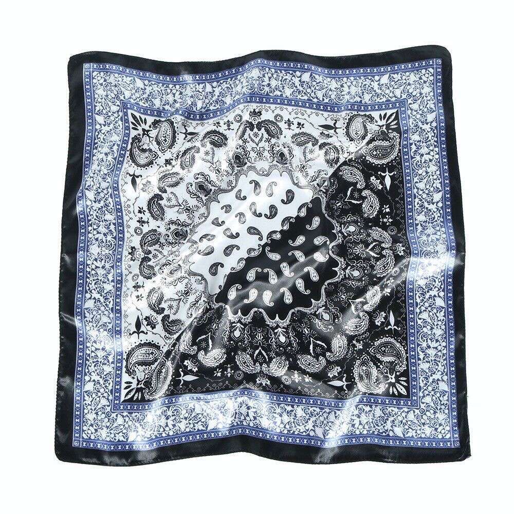 DHcollections 60x60cm Polyester Square Scarf Floral Print Fashion Neckwear for Women Office Elegant Casual Accessory Multiple Colors
