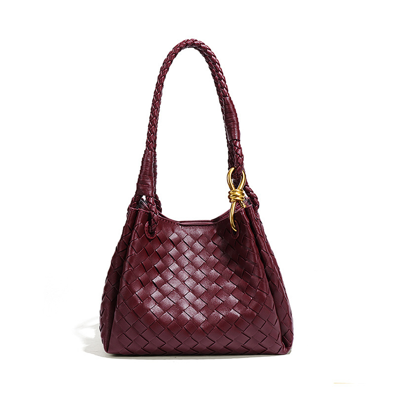 2025 Personalized Versatile Woven Bucket New Style Hand-Carrying Parachute Crossbody Women's Two-Piece Set Mother-Child One-Shoulder Underarm Bag