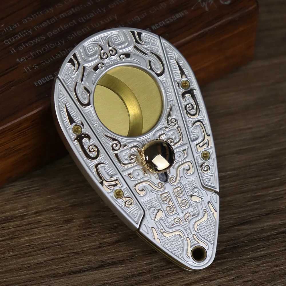 Portable Stainless Steel Cigar Cutter Sharp Travel Double-edged Guillotine Beautifully Fashion Cigar Cutter CT-008 2024 NewC250415