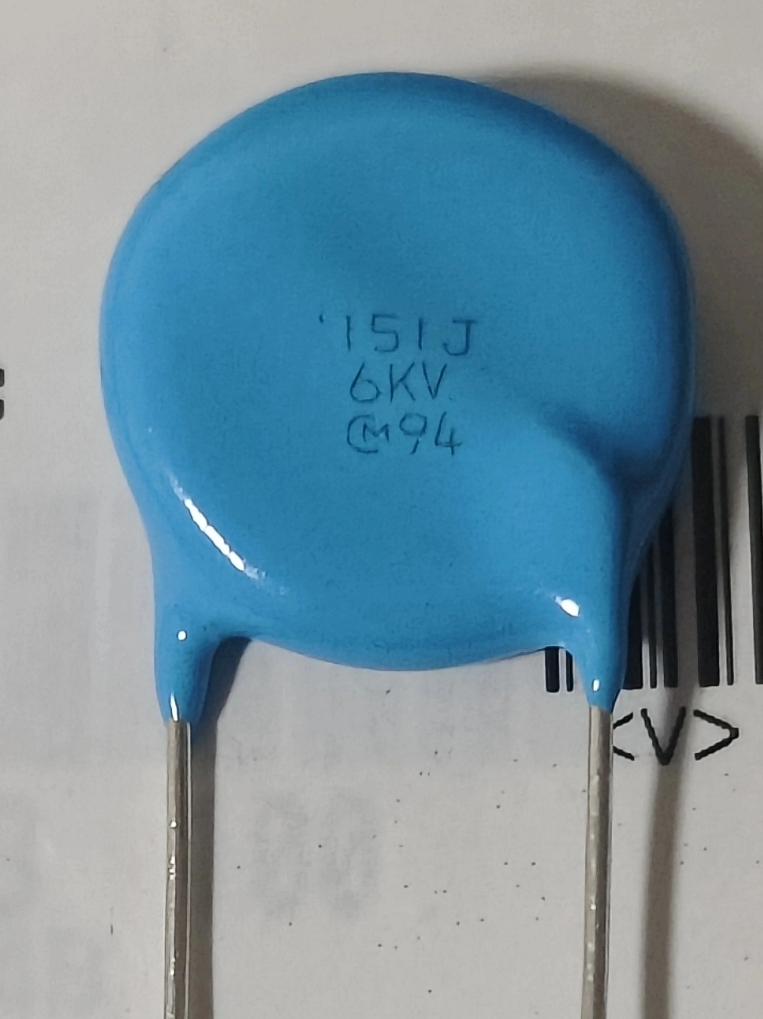 4 PCS 151J 6KV 150PF151J 6KV 150PF d=14mm p=10mm