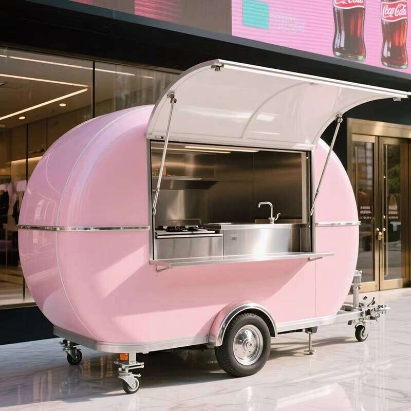 Customized Fully Catering Equipped Food Truck Hot Dog Food Cart Food Trailer With Full Restaurant Kitchen Equipments