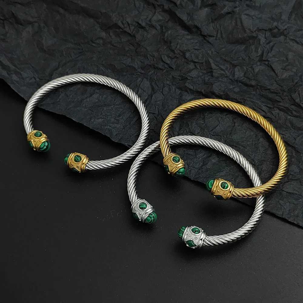 Creative wire buckle sapphire gold-plated stainless stl womens bracelet waterproof and rust-fr couple bracelet C251118