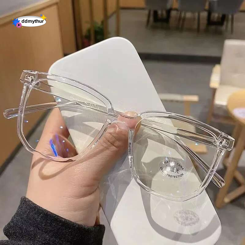 Light Frame Anti Blue Glasses Transparent Black Optical Glasse Women Men Square Eyewear Blocking eyeglasse Spectacle Eyeglasses ddmythur