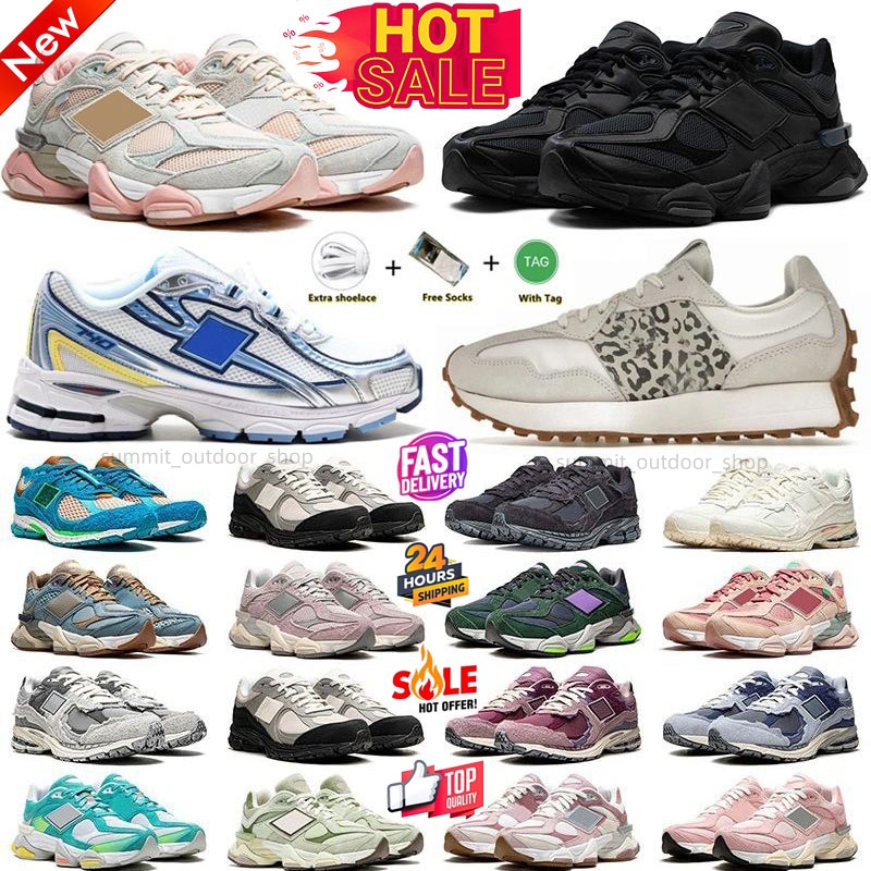 Free Shipping 9060 Designer shoes men women sneakers running shoes Triple Black Leather White Grey Brown Olive Pink Blue Green Red Purple trainers outdoor 36-45