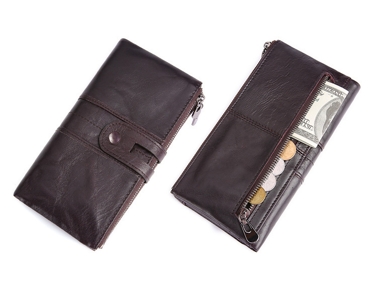 Women's Fashion Designer Bag Christmas Gift Leather Wallet Large Capacity Multi Card Slot Coin Wallet Retro Simple Long Wallet - view 9