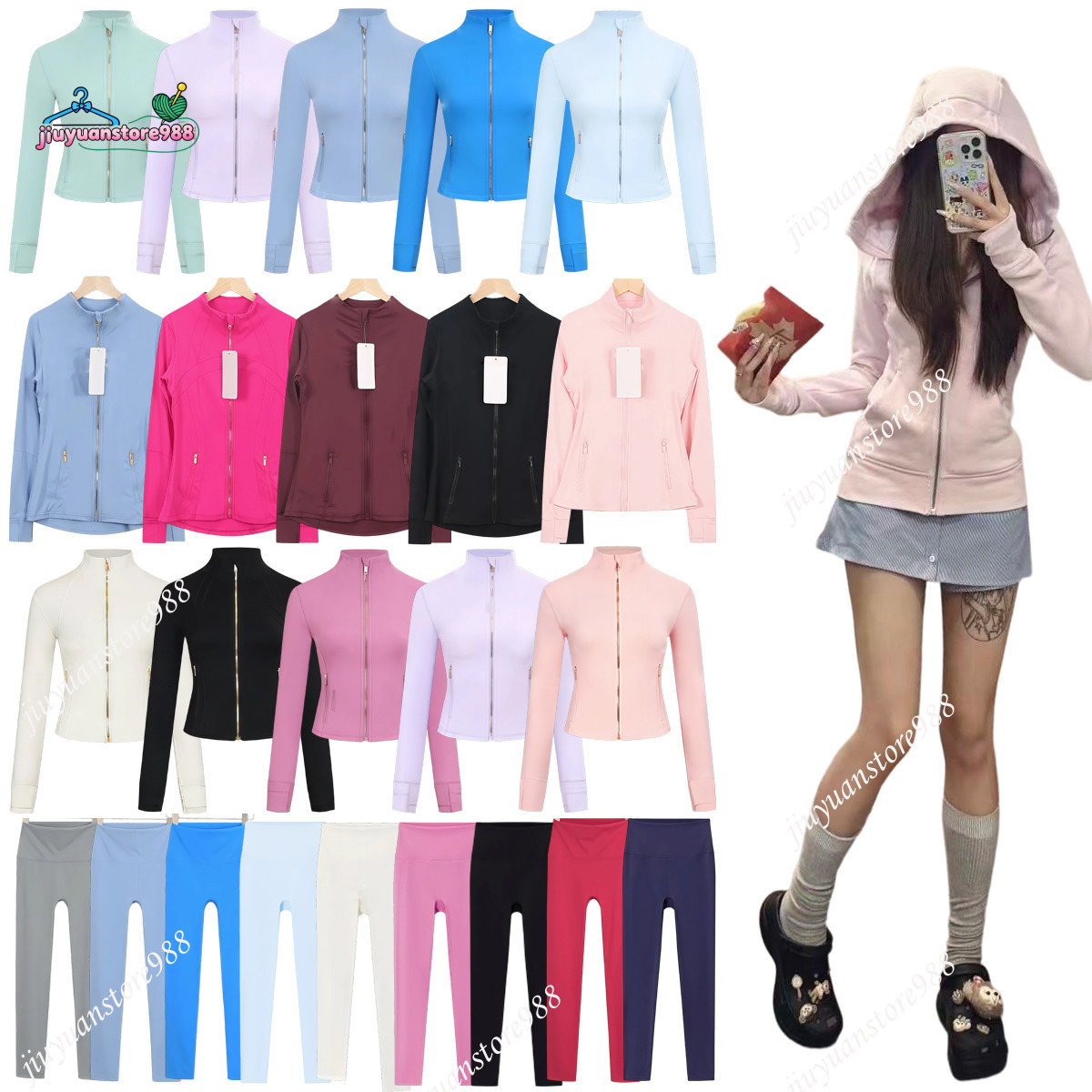 luluity lemonics Yoga luluit Jacket Women Define Workout Sport Coat Fitness Jacket Sports Quick Dry Activewear Top Solid Zip Up Sweatshirt Sportwear Hot Sell 683