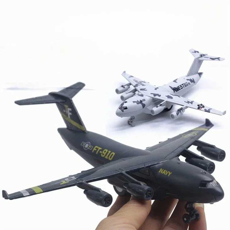 22cm alloy aircraft model C-17 transport belt display aerial mid plane model lighting music toy C251118