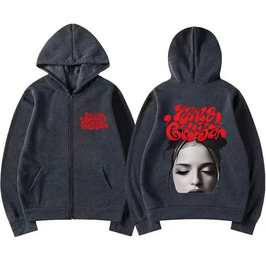 Nina Chuba Printed Hoodie Men Womens hip hop Clothing Coat Hip Hop Zip Up Jacket Long sleeve fashion Fleece vintage streetwear X251118 - view 6