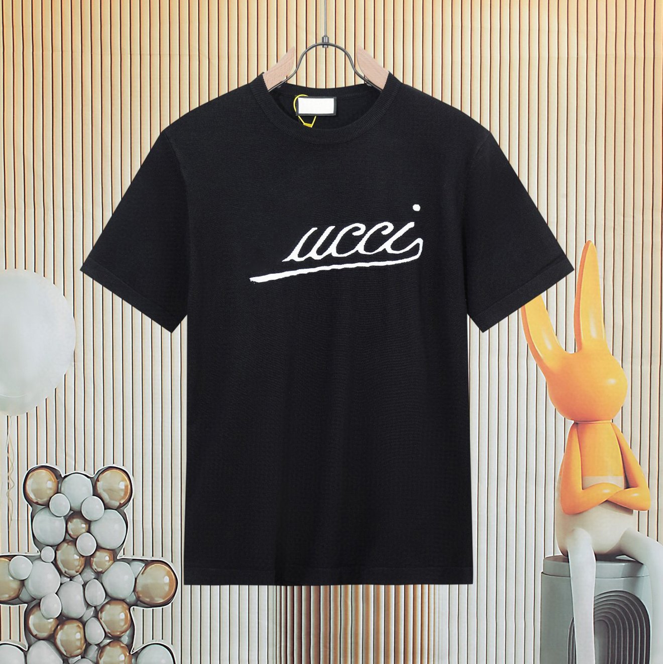 2025 New luxury brand loose mens designer t shirt Men's & Women's Fashionable Printed Short-Sleeved Tees Black & White S-2XL
