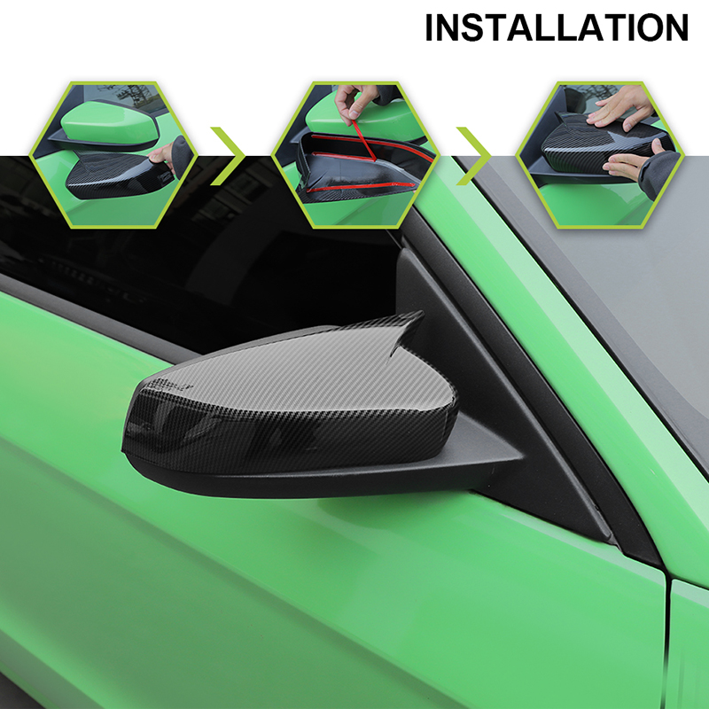 ABS High quality Reverse Rearview Mirror Housing Decoration Cover For Ford Mustang 2009-2014 Car External Accessories