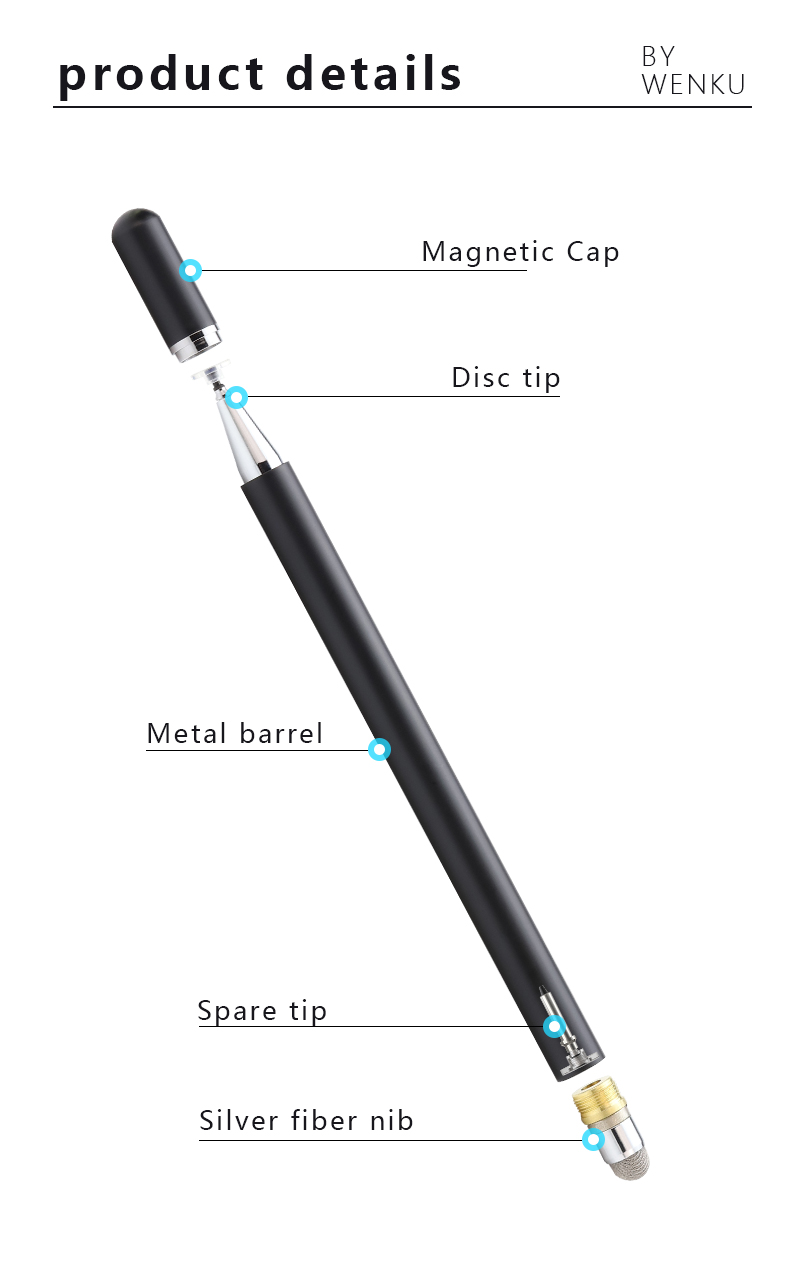 Supply Wholesale Price Universal Metal Touchscreen Pen Stylus with Magnet - Compatible with iOS & Android Devices Mobile Phone Accessories