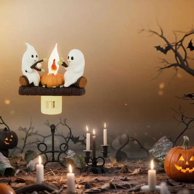 Halloween Ghost Campfire Fire Marshmallow Night Light Flickering Nightlight Gift M251118