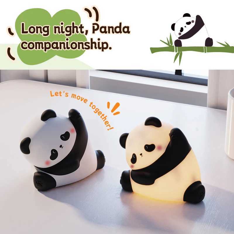 Kawaii Animal Led Table Lamp Toddler Night Light Silicone Kids Toy Gifts Bedroom Bedside Desk Room Decor Rechargeable Mood Light M251118