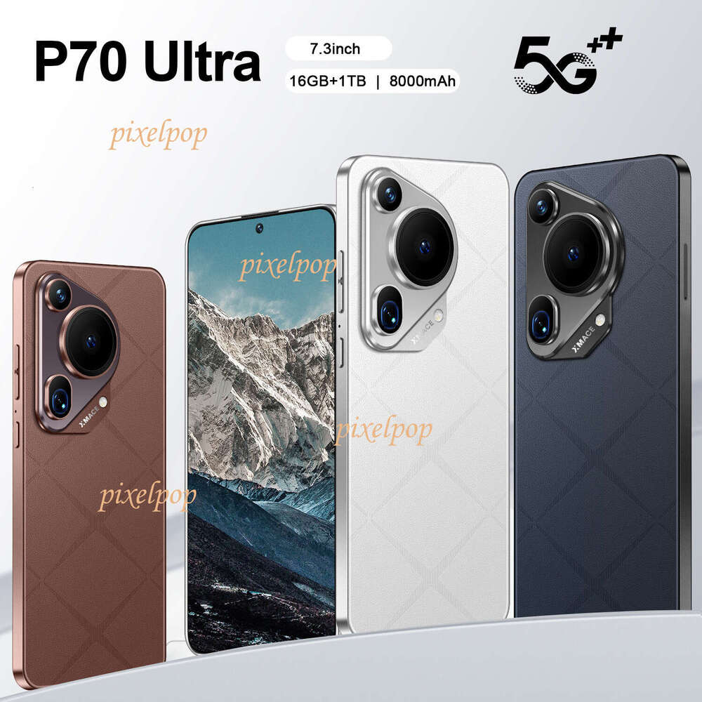 New mobile phone P70 Ultra 2+16GB true perforated large-screen Android smart phone in stock