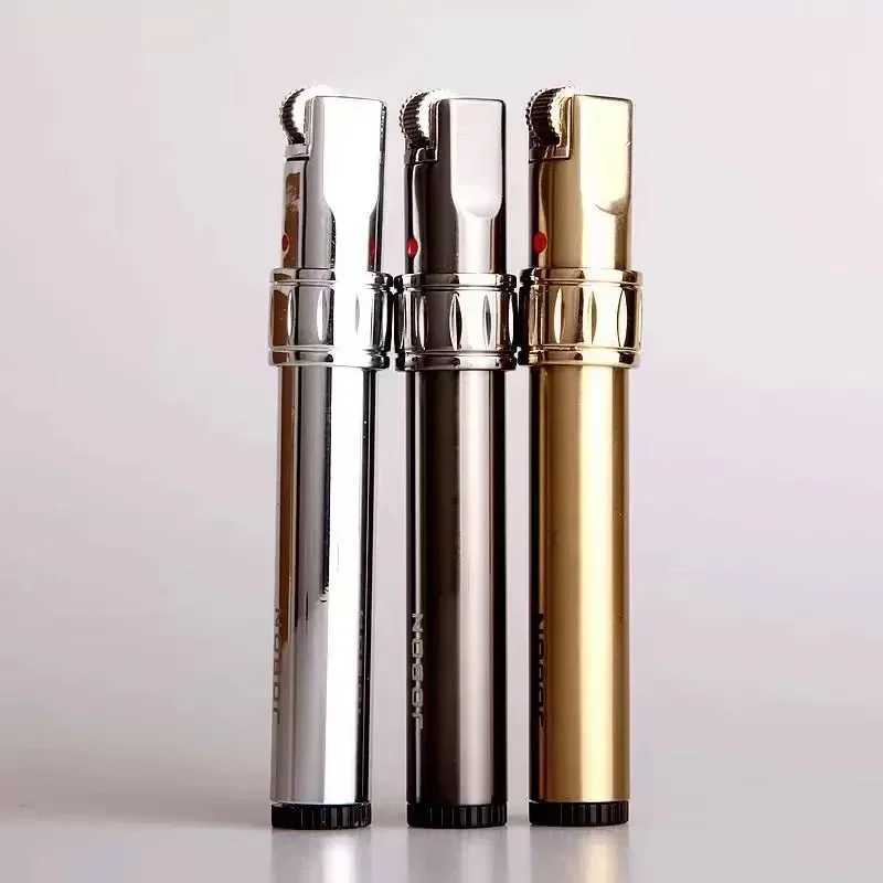 JOBON Metal Ghost Flameless Butane Gas Flashlight Floating Flame Flint Lamp Grinding Wheel Inflatable Lamp Smoking Gift W250418