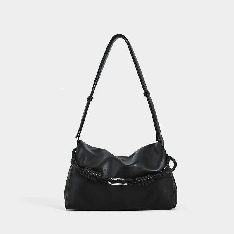 NEW Elegant Luxury Cowhide Crossbody Shoulder BagDrawstring Pleated Lucky BagDesigner Solid Color Womens Bucket HandbagW251118