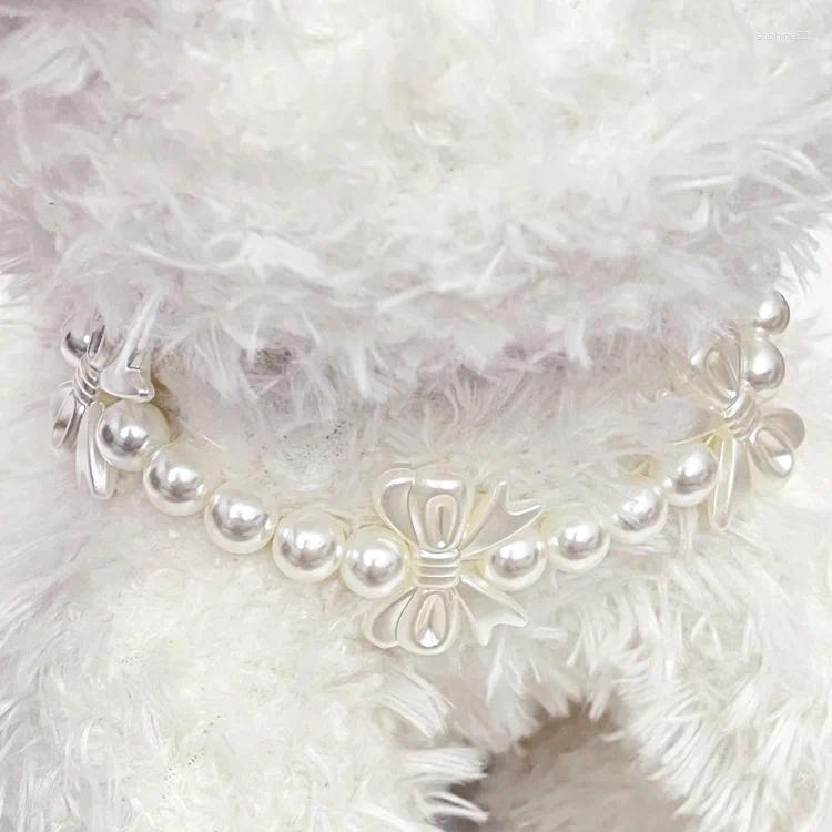 Update Pet Supplies Collar Leash Pearls Cat Necklace Accessories Small & Medium Dog