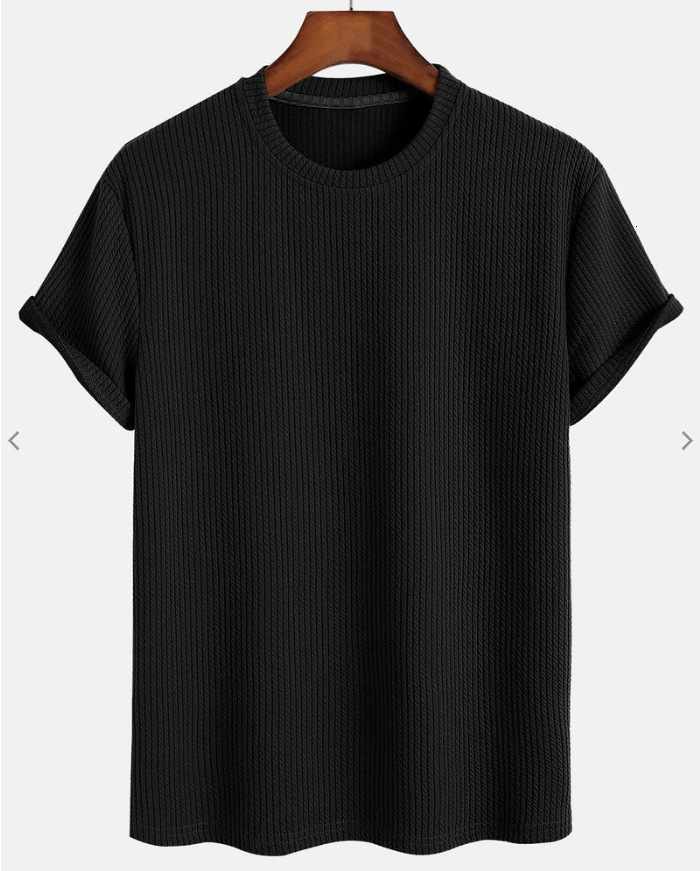 Summer Mens Loose Round Neck T-shirt 240824