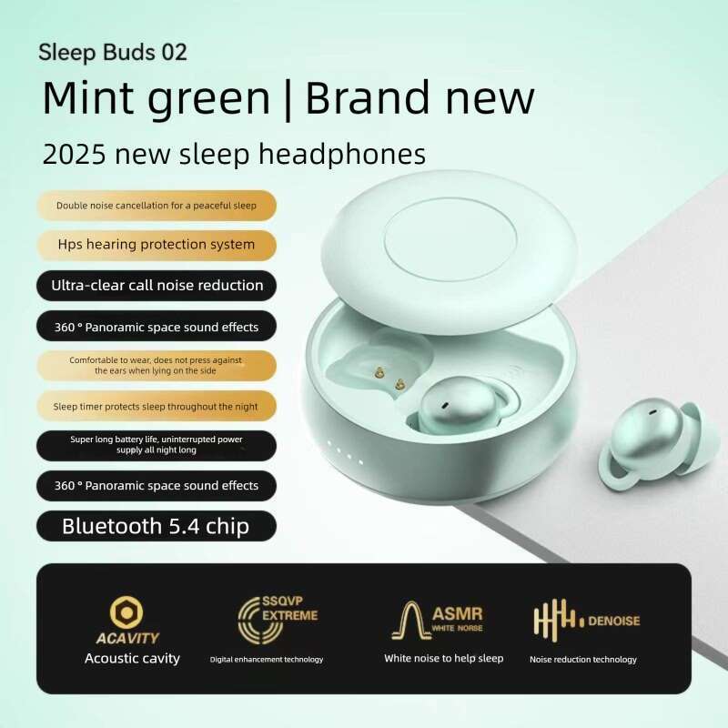 Famous Brand Designer Niche New Headphones & Earphones Silicone Sleep Noise Cancellation True Wireless Bluetooth Headphones Long Battery Life